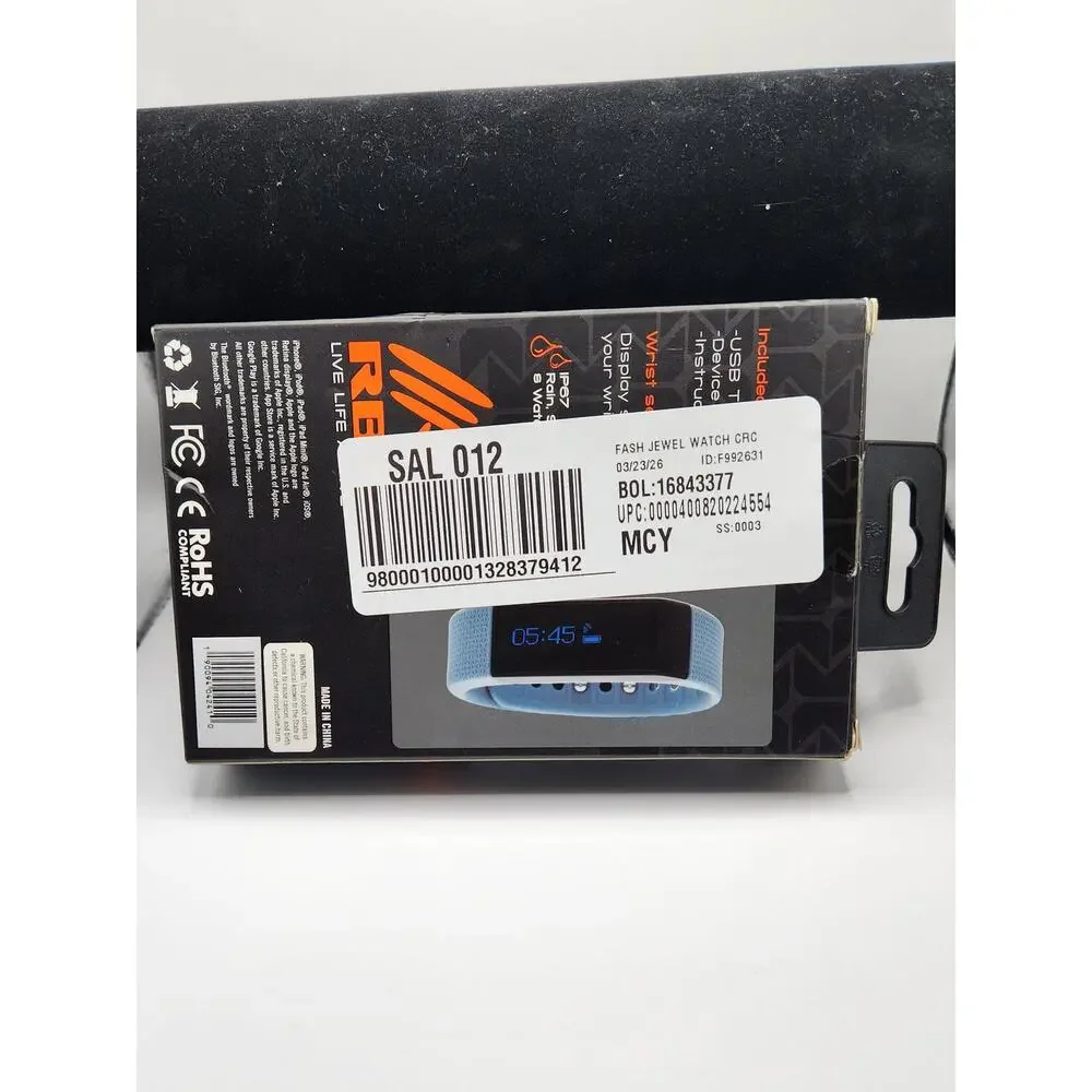 RBX TR002 Activity Tracker Watch Blue Bluetooth New